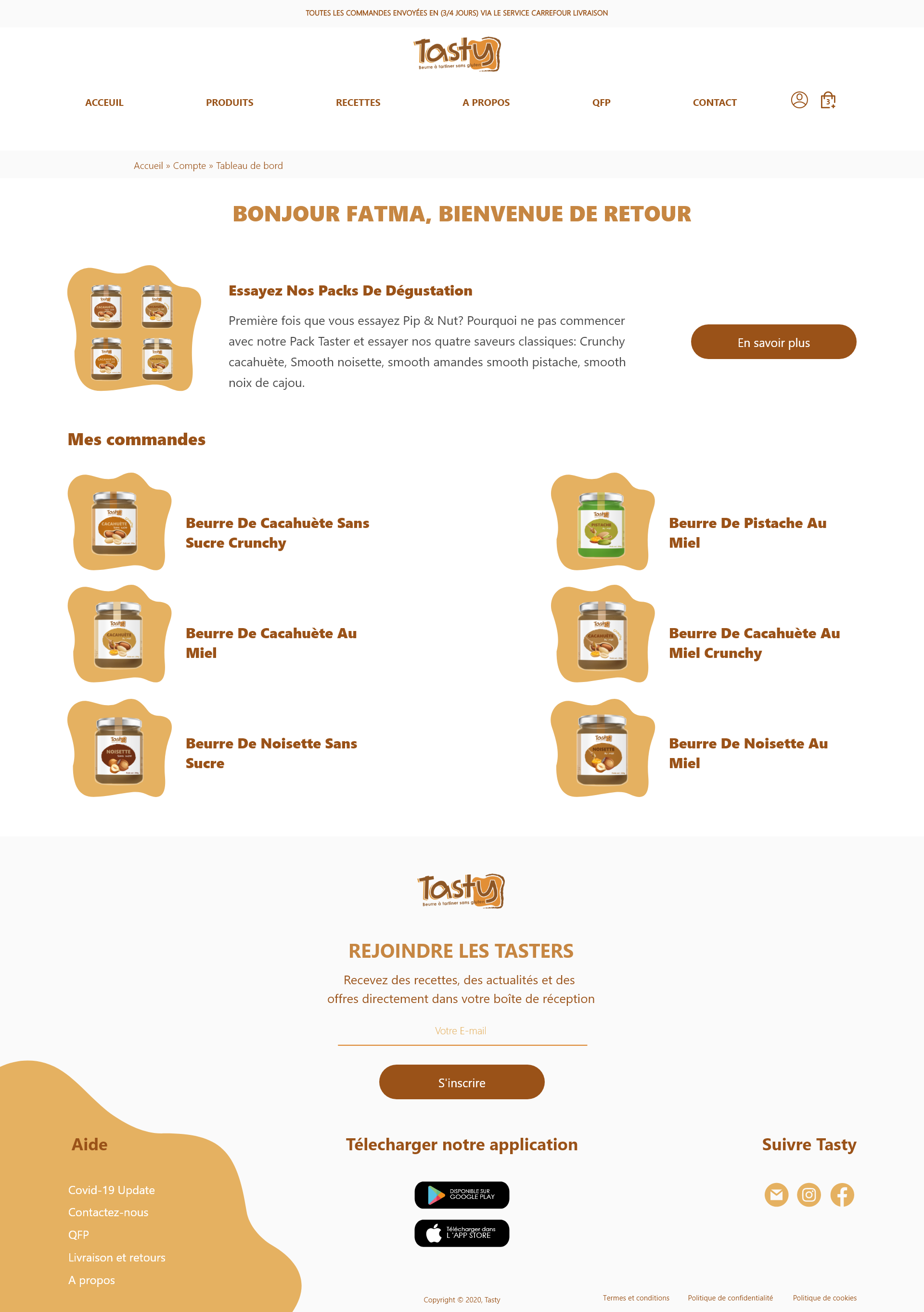 Account dashboard